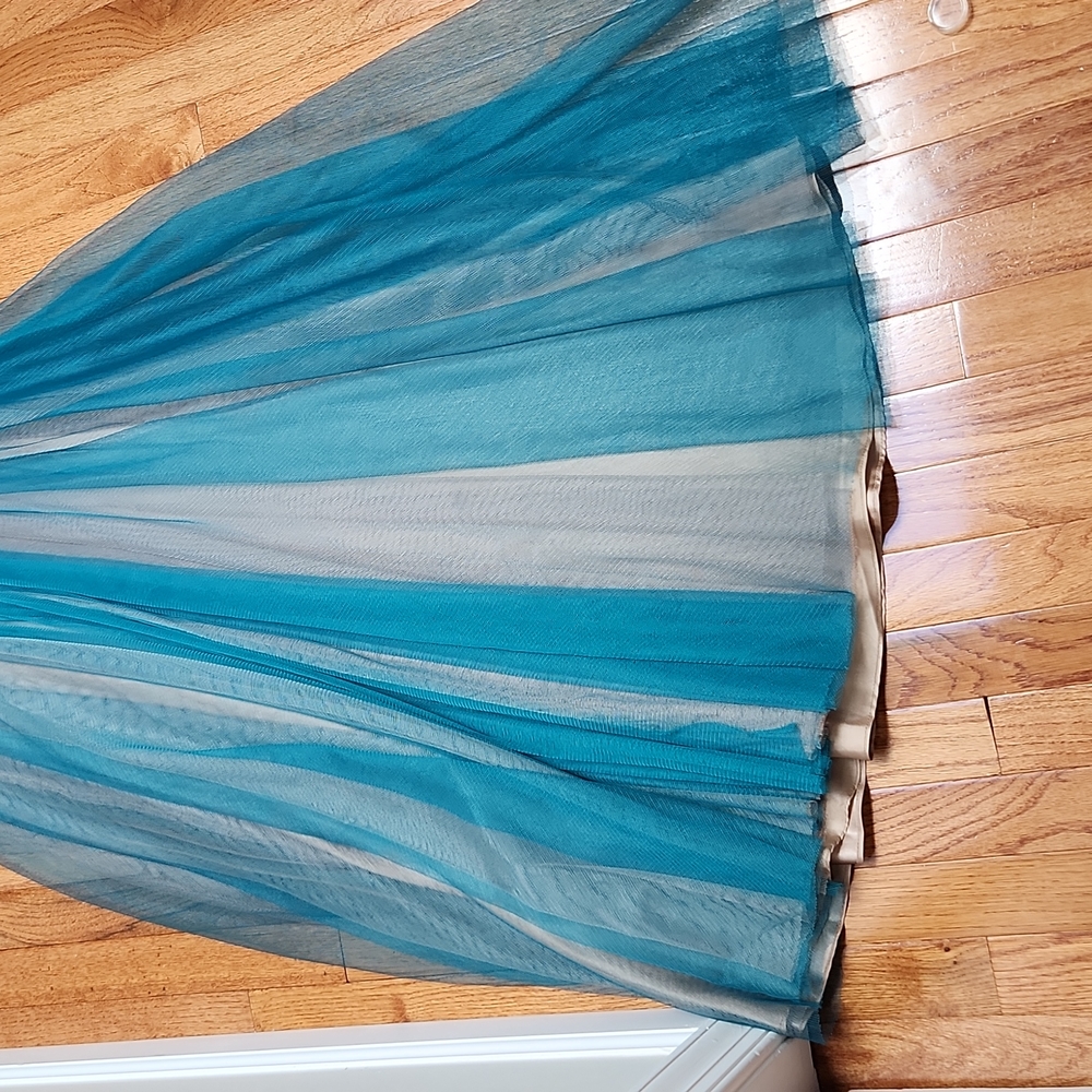 Cache Sheer Overlay Beaded Accent Prom Dress READ - Picture 12 of 16